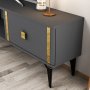 HANAH HOME TV polica Doruk Anthracite Gold - slika 4