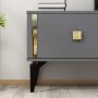 HANAH HOME TV polica Doruk Anthracite Gold - slika 5