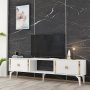 HANAH HOME TV polica Doruk White Gold - slika 2