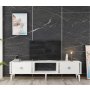 HANAH HOME TV polica Doruk White Silver - slika 1