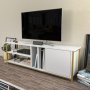 HANAH HOME TV polica Oneida Gold White - slika 3