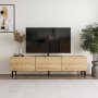 HANAH HOME TV polica Felix Sapphire Oak - slika 1