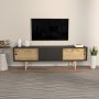 HANAH HOME TV polica Ecrin Anthracite Oak - slika 1