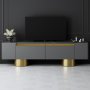 HANAH HOME TV polica Bohem Anthracite Gold - slika 2