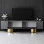 HANAH HOME TV polica Bohem Anthracite Gold - slika 3
