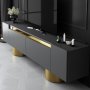 HANAH HOME TV polica Bohem Anthracite Gold - slika 4