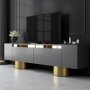 HANAH HOME TV polica Bohem Anthracite Gold - slika 1