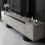 HANAH HOME TV polica Bohem Travertine Black - slika 4