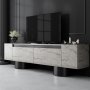HANAH HOME TV polica Bohem Travertine Black - slika 1