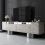 HANAH HOME TV polica Bohem Travertine Silver - slika 1