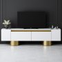 HANAH HOME TV polica Bohem White Gold - slika 2