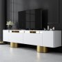 HANAH HOME TV polica Bohem White Gold - slika 1