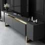 HANAH HOME TV polica Yildiz Anthracite Gold - slika 4