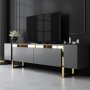 HANAH HOME TV polica Yildiz Anthracite Gold - slika 1