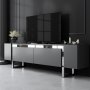 HANAH HOME TV polica Yildiz Anthracite Silver - slika 1