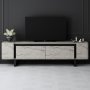 HANAH HOME TV polica Yildiz Travertine Black - slika 2