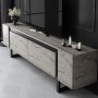 HANAH HOME TV polica Yildiz Travertine Black - slika 4