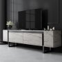 HANAH HOME TV polica Yildiz Travertine Black - slika 1