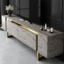 HANAH HOME TV polica Yildiz Travertine Gold - slika 4
