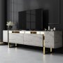 HANAH HOME TV polica Yildiz Travertine Gold - slika 1