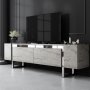 HANAH HOME TV polica Yildiz Travertine Silver - slika 1