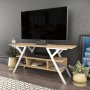 HANAH HOME TV polica Minerva White Oak - slika 3
