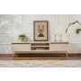 HANAH HOME TV polica Escape 180 Gold Travertine - slika 3