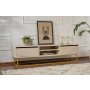 HANAH HOME TV polica Escape 180 Gold Travertine - slika 4
