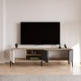 HANAH HOME TV polica Tarz White Anthracite Oak - slika 2