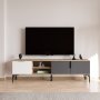 HANAH HOME TV polica Tarz White Anthracite Oak - slika 1