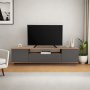 HANAH HOME TV polica Veramont Anthracite Atlantic Pine - slika 2