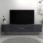 HANAH HOME TV polica Dekol1 Anthracite Gold - slika 1