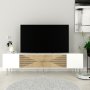 HANAH HOME TV polica Dekol1 White Sapphire Oak Silver - slika 1