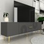 HANAH HOME TV polica Dekol2 Anthracite Gold - slika 2