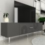 HANAH HOME TV polica Dekol2 Anthracite Silver - slika 2