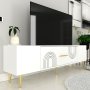 HANAH HOME TV polica Dekol2 White Gold - slika 2