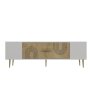 HANAH HOME TV polica Dekol2 White Sapphire Oak Gold - slika 5