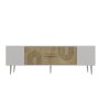 HANAH HOME TV polica Dekol2 White Sapphire Oak Silver - slika 5