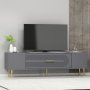 HANAH HOME TV polica Dekol3 Anthracite Gold - slika 2