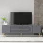 HANAH HOME TV polica Dekol3 Anthracite Gold - slika 1