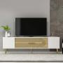HANAH HOME TV polica Dekol3 White Sapphire Oak Gold - slika 1