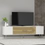 HANAH HOME TV polica Dekol3 White Sapphire Oak Silver - slika 2