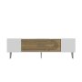 HANAH HOME TV polica Dekol3 White Sapphire Oak Silver - slika 5