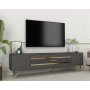 HANAH HOME TV polica Dekolp2 Anthracite Gold - slika 2