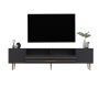 HANAH HOME TV polica Dekolp2 Anthracite Gold - slika 3