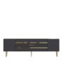 HANAH HOME TV polica Dekolp2 Anthracite Gold - slika 5