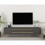 HANAH HOME TV polica Dekolp2 Anthracite Gold - slika 1