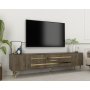 HANAH HOME TV polica Dekolp2 Walnut Gold - slika 2