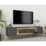 HANAH HOME TV polica Dekolp3 Anthracite Gold - slika 2