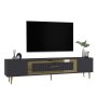 HANAH HOME TV polica Dekolp3 Anthracite Gold - slika 3